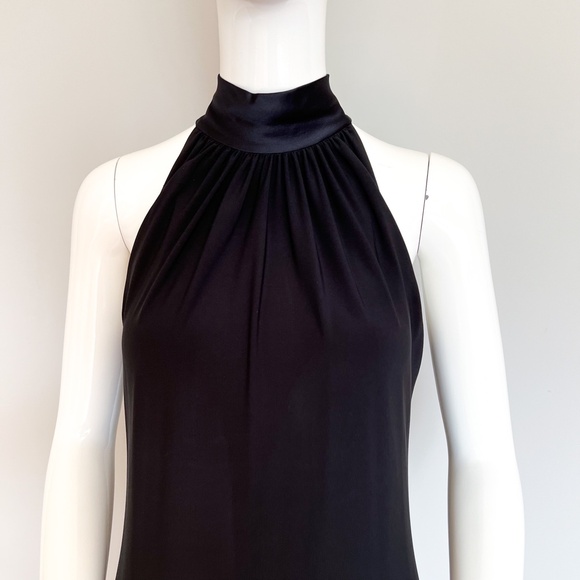 Lauren Ralph Lauren Little Black Dress Mock Neck Sleeveless Short Mini Party 8 - Picture 6 of 13